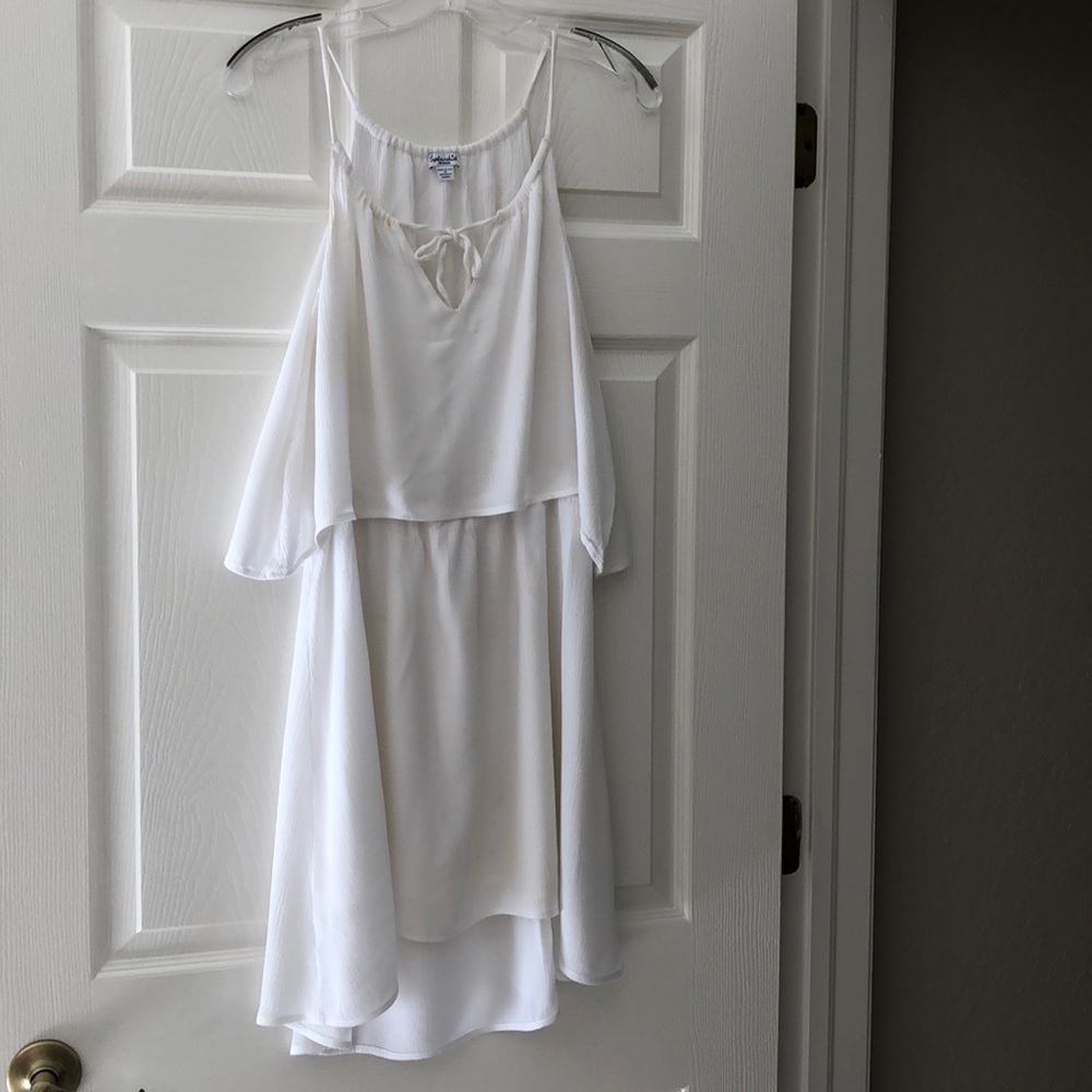 Splendid white gauze high low dress